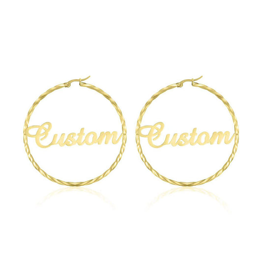 06 Custom Name Hoop-Earring